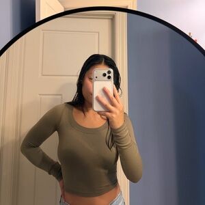 Aura Olive Long Sleeve Women's Tee